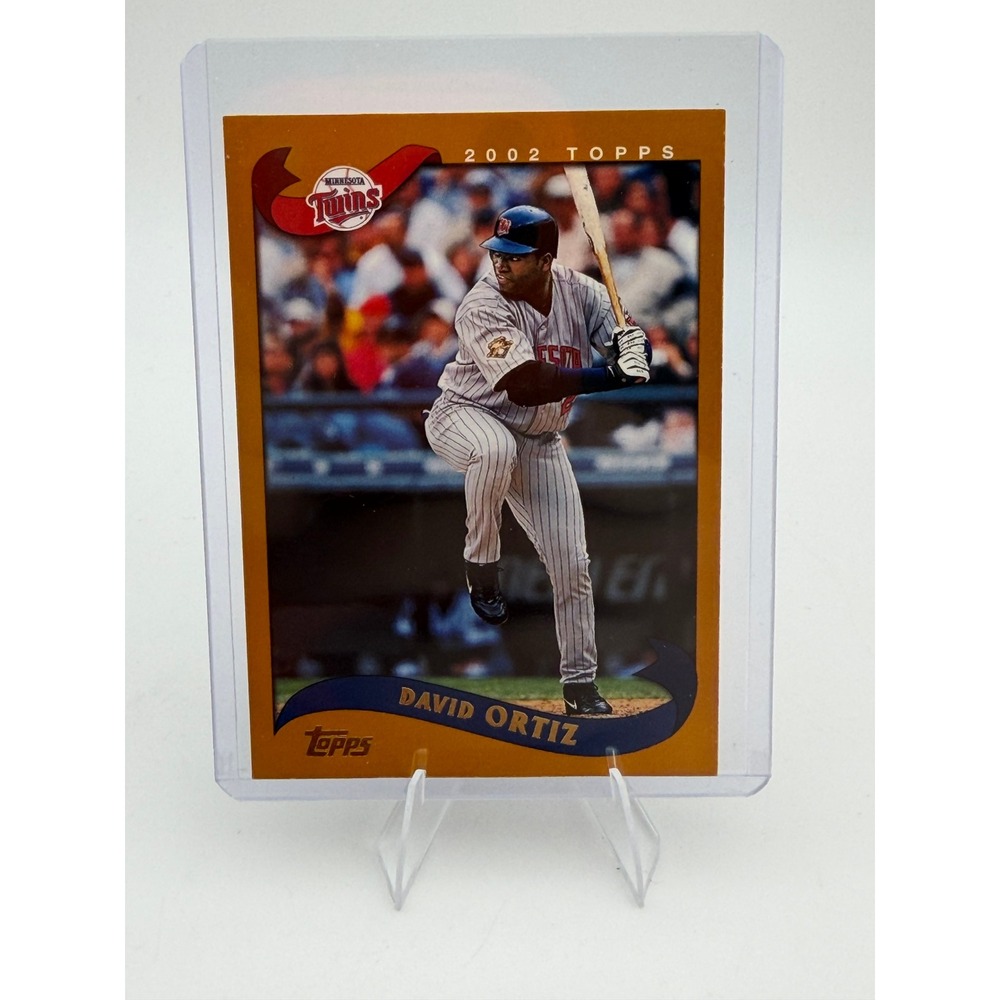 2002 Topps David Ortiz Minnesota Twins Baseball Card #489 Gold Border NM